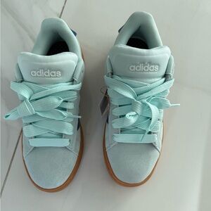 adidas Kids Mint Green Sneakers with Gum Sole